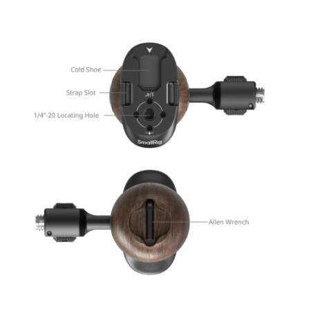 SmallRig 5238 - obustronny, drewniany uchwyt boczny